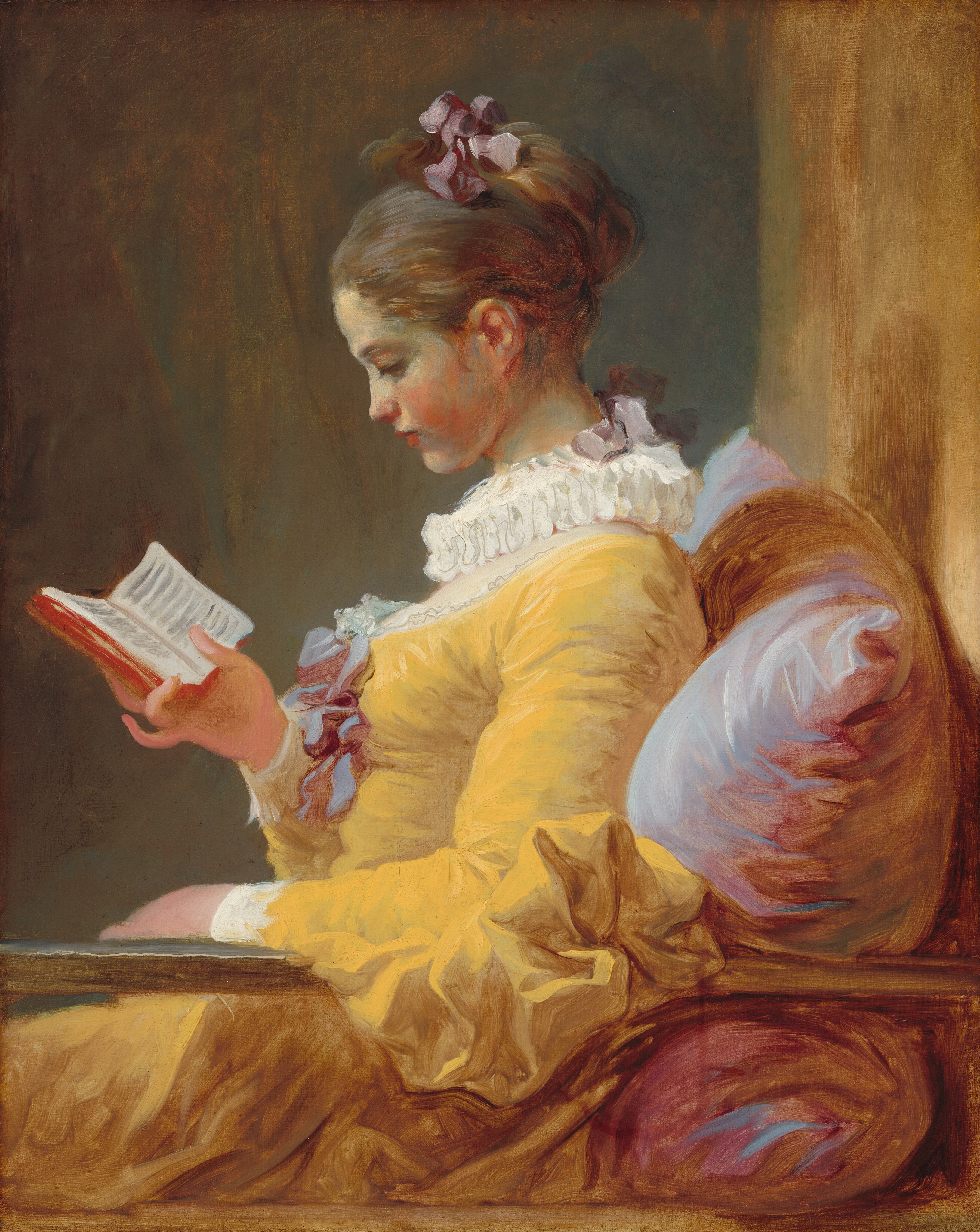 A Young Girl Reading — Jean-Honoré Fragonard, 1776